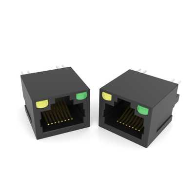 RJ45 方形 焊线式 8P8C 全塑 双灯 C款