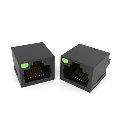 RJ45 方形 焊线式 8P8C全塑 左灯C款