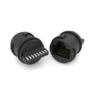 RJ45 圆形 焊线式 8P8C &nbsp;全塑 B款