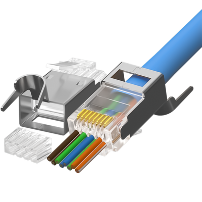 七类通孔带尾夹